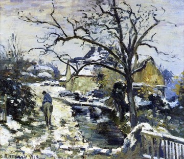 Paisajes Painting - Invierno en Montfoucault 2 1875 Camille Pissarro paisaje